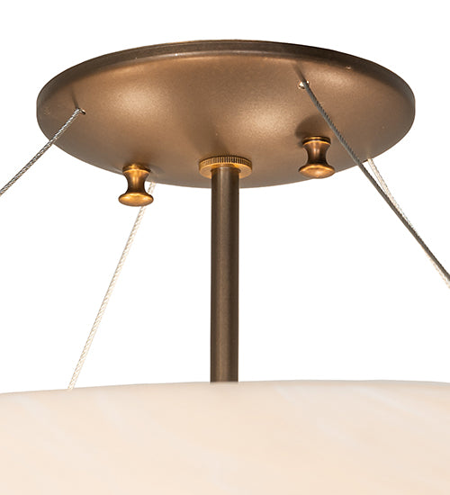 Meyda Lighting Cypola 24" 6-Light Antique Copper Semi-flush Mount Light With Beige Fleshtone Idalight Shade
