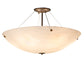 Meyda Lighting Cypola 24" 6-Light Antique Copper Semi-flush Mount Light With Beige Fleshtone Idalight Shade