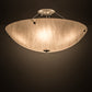 Meyda Lighting Cypola 24" 6-Light Nickel Flush Mount Light With Whitestone Idalight Shade Glass