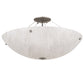 Meyda Lighting Cypola 24" 6-Light Nickel Flush Mount Light With Whitestone Idalight Shade Glass