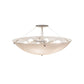 Meyda Lighting Cypola 24" 6-Light Nickel Flush Mount Light With Whitestone Idalight Shade Glass