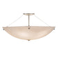 Meyda Lighting Cypola 24" 6-Light Nickel Flush Mount Light With Whitestone Idalight Shade Glass