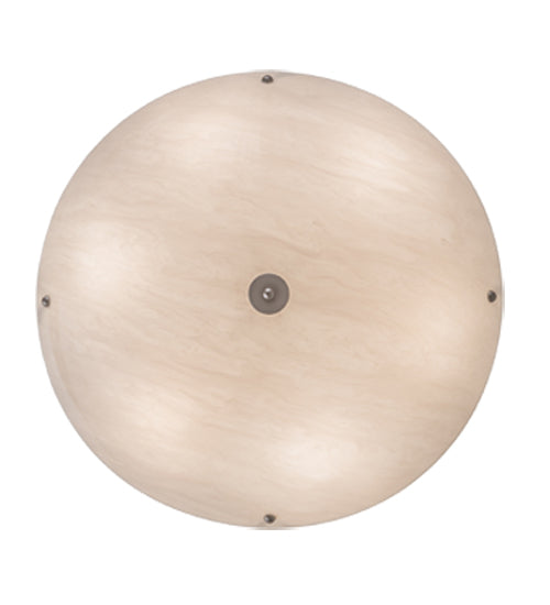Meyda Lighting Cypola 24" 6-Light Nickel Flush Mount Light With Whitestone Idalight Shade Glass