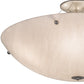 Meyda Lighting Cypola 24" 6-Light Nickel Flush Mount Light With Whitestone Idalight Shade Glass