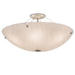 Meyda Lighting Cypola 24" 6-Light Nickel Flush Mount Light With Whitestone Idalight Shade Glass
