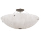 Meyda Lighting Cypola 248028 24" 6-Light Nickel Flush Mount Light With Whitestone Idalight Shade