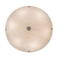 Meyda Lighting Cypola 248028 24" 6-Light Nickel Flush Mount Light With Whitestone Idalight Shade