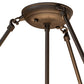 Meyda Lighting Cypola 27" 5-Light Oil Rubbed Bronze Semi-flush Mount Light With Beige Fleshtone Idalight Shade