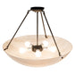 Meyda Lighting Cypola 27" 5-Light Oil Rubbed Bronze Semi-flush Mount Light With Beige Fleshtone Idalight Shade