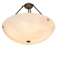 Meyda Lighting Cypola 27" 5-Light Oil Rubbed Bronze Semi-flush Mount Light With Beige Fleshtone Idalight Shade