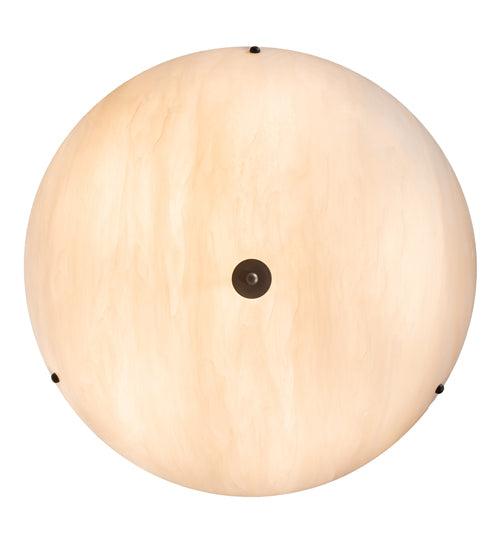 Meyda Lighting Cypola 27" 5-Light Oil Rubbed Bronze Semi-flush Mount Light With Beige Fleshtone Idalight Shade