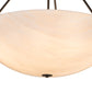 Meyda Lighting Cypola 27" 5-Light Oil Rubbed Bronze Semi-flush Mount Light With Beige Fleshtone Idalight Shade