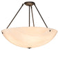 Meyda Lighting Cypola 27" 5-Light Oil Rubbed Bronze Semi-flush Mount Light With Beige Fleshtone Idalight Shade