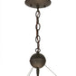 Meyda Lighting Cypola 30" 3-Light LED Oil Rubbed Bronze Inverted Pendant Light With Beige Sahara Taupe Shade Glass
