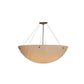 Meyda Lighting Cypola 30" 4-Light Timeless Bronze Inverted Pendant Light With Fleshtone Idalight Shade Glass