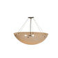 Meyda Lighting Cypola 30" 4-Light Timeless Bronze Inverted Pendant Light With Fleshtone Idalight Shade Glass