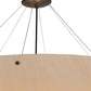 Meyda Lighting Cypola 30" 4-Light Timeless Bronze Inverted Pendant Light With Fleshtone Idalight Shade Glass