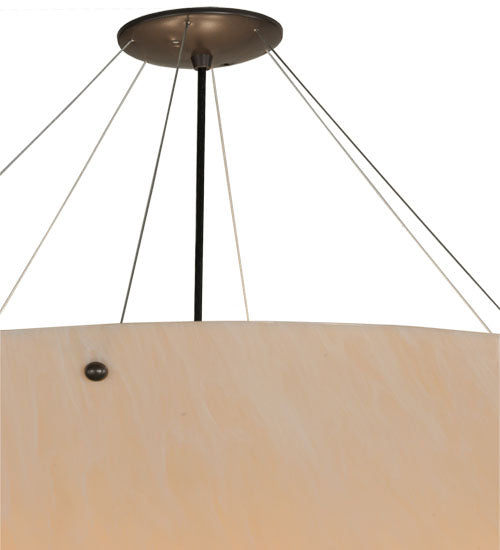 Meyda Lighting Cypola 30" 4-Light Timeless Bronze Inverted Pendant Light With Fleshtone Idalight Shade Glass