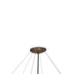 Meyda Lighting Cypola 30" 4-Light Timeless Bronze Inverted Pendant Light With Fleshtone Idalight Shade Glass