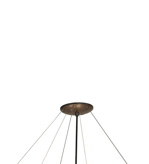 Meyda Lighting Cypola 30" 4-Light Timeless Bronze Inverted Pendant Light With Fleshtone Idalight Shade Glass