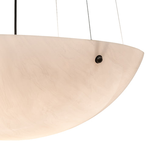 Meyda Lighting Cypola 30" 4-Light Timeless Bronze Inverted Pendant Light With Whitestone Idalight Shade