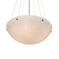 Meyda Lighting Cypola 30" 4-Light Timeless Bronze Inverted Pendant Light With Whitestone Idalight Shade