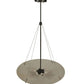 Meyda Lighting Cypola 30" 6-Light Timeless Bronze Alabaster Inverted Pendant Light With Fleshtone Idalight Shade