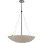 Meyda Lighting Cypola 30" 6-Light Timeless Bronze Alabaster Inverted Pendant Light With Fleshtone Idalight Shade