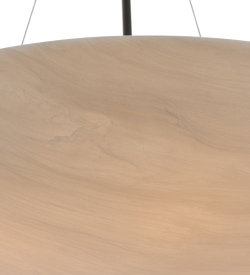 Meyda Lighting Cypola 30" 6-Light Timeless Bronze Alabaster Inverted Pendant Light With Fleshtone Idalight Shade