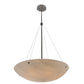Meyda Lighting Cypola 30" 6-Light Timeless Bronze Alabaster Inverted Pendant Light With Fleshtone Idalight Shade