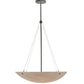 Meyda Lighting Cypola 30" 6-Light Timeless Bronze Alabaster Inverted Pendant Light With Fleshtone Idalight Shade