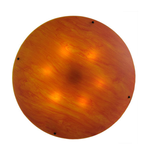 Meyda Lighting Cypola 30" 6-Light Timeless Bronze Sterling Flame Inverted Pendant Light With Rubyrock Idalight Shade