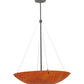 Meyda Lighting Cypola 30" 6-Light Timeless Bronze Sterling Flame Inverted Pendant Light With Rubyrock Idalight Shade