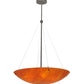 Meyda Lighting Cypola 30" 6-Light Timeless Bronze Sterling Flame Inverted Pendant Light With Rubyrock Idalight Shade
