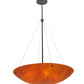 Meyda Lighting Cypola 30" 6-Light Timeless Bronze Sterling Flame Inverted Pendant Light With Rubyrock Idalight Shade