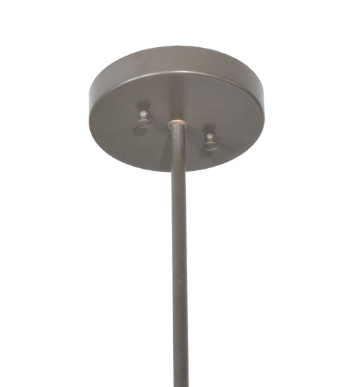 Meyda Lighting Cypola 30" 6-Light Timeless Bronze Sterling Flame Inverted Pendant Light With Rubyrock Idalight Shade