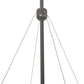 Meyda Lighting Cypola 30" 6-Light Timeless Bronze Sterling Flame Inverted Pendant Light With Rubyrock Idalight Shade