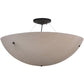 Meyda Lighting Cypola 32" 6-Light Oil Rubbed Bronze Inverted Pendant Light With Whitestone Idalight Shade