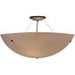 Meyda Lighting Cypola 32" 6-Light Oil Rubbed Bronze Inverted Pendant Light With Whitestone Idalight Shade