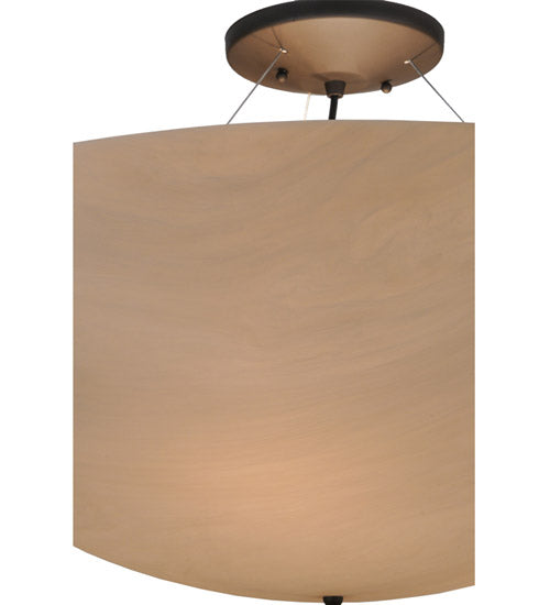 Meyda Lighting Cypola 32" 6-Light Oil Rubbed Bronze Inverted Pendant Light With Whitestone Idalight Shade