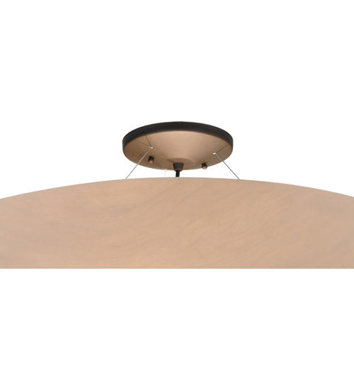 Meyda Lighting Cypola 32" 6-Light Oil Rubbed Bronze Inverted Pendant Light With Whitestone Idalight Shade