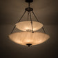 Meyda Lighting Cypola 36" 10-Light 2-Tier Timeless Bronze Inverted Pendant Light With Whitestone Idalight Shade Glass