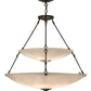 Meyda Lighting Cypola 36" 10-Light 2-Tier Timeless Bronze Inverted Pendant Light With Whitestone Idalight Shade Glass