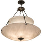 Meyda Lighting Cypola 36" 10-Light 2-Tier Timeless Bronze Inverted Pendant Light With Whitestone Idalight Shade Glass