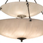 Meyda Lighting Cypola 36" 10-Light 2-Tier Timeless Bronze Inverted Pendant Light With Whitestone Idalight Shade Glass