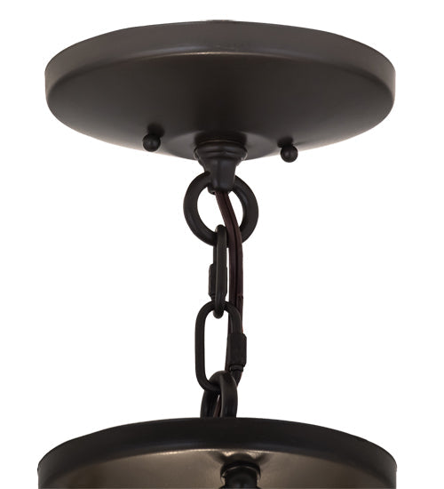 Meyda Lighting Cypola 36" 10-Light 2-Tier Timeless Bronze Inverted Pendant Light With Whitestone Idalight Shade Glass