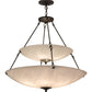 Meyda Lighting Cypola 36" 10-Light 2-Tier Timeless Bronze Inverted Pendant Light With Whitestone Idalight Shade Glass