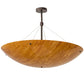 Meyda Lighting Cypola 36" 6-Light Mahogany Bronze Inverted Pendant Light With Ambra Siena Idalight Shade Glass