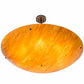 Meyda Lighting Cypola 36" 6-Light Mahogany Bronze Inverted Pendant Light With Ambra Siena Idalight Shade Glass