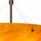 Meyda Lighting Cypola 36" 6-Light Mahogany Bronze Inverted Pendant Light With Ambra Siena Idalight Shade Glass
